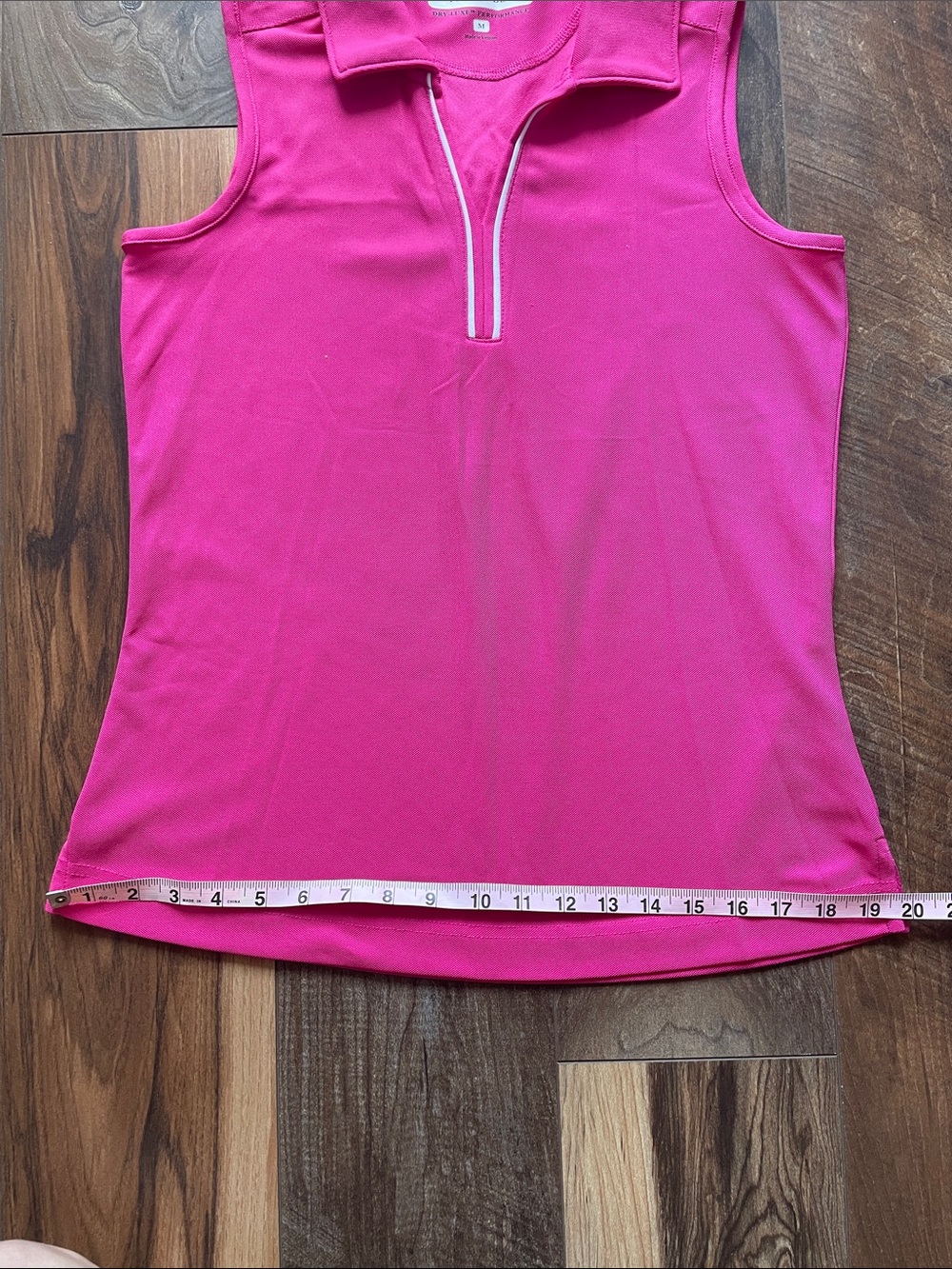Pebble Beach Sleeveless V-Neck Golf Tank Top - Bright Pink - Picture 7 of 7